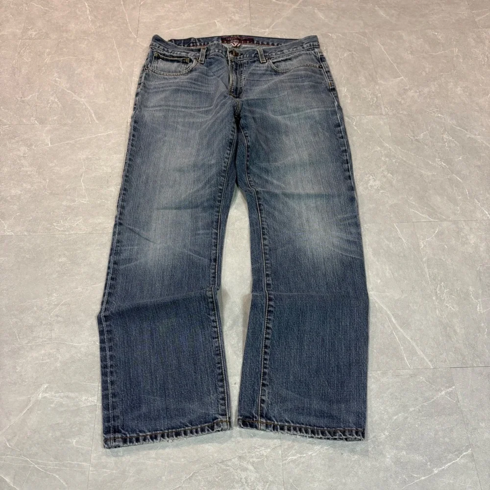 Tommy Hilfiger Mens Straight Leg Denim Jeans Blue Medium Wash 36x30 3487